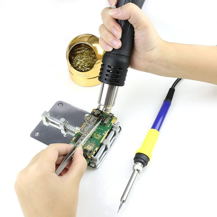 BAKU BK-878L2 AC 220V LED Display 2 in 1 Hot Air Gun Soldering Iron Soldering Station - Electric Soldering Iron by BAKU | Online Shopping UK | buy2fix