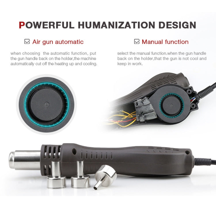 BAKU ba-8305D 110V 3 in 1 4 Digital Display Hot Air Gun Set, US Plug - Electric Soldering Iron by BAKU | Online Shopping UK | buy2fix