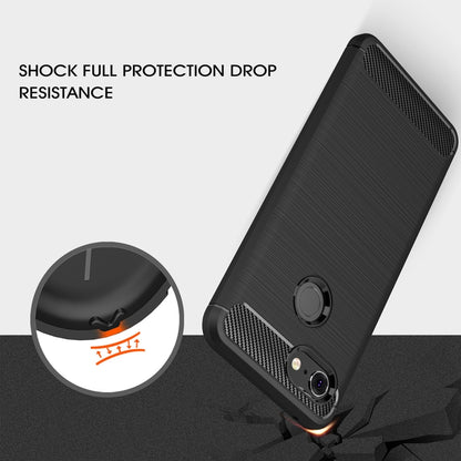 Brushed Texture Carbon Fiber Shockproof TPU Case for Google Pixel 3(Black) - Mobile Accessories by buy2fix | Online Shopping UK | buy2fix