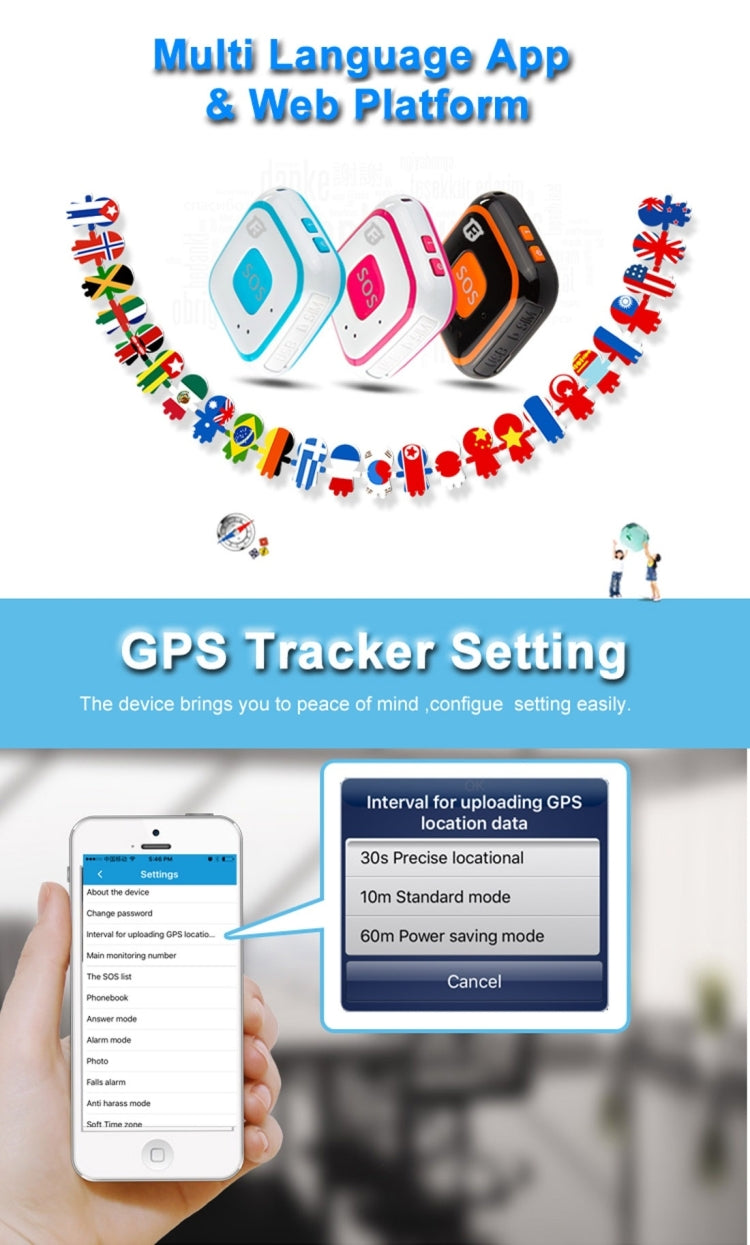 REACHFAR V28 Necklace Style GSM Mini LBS WiFi AGPS Tracker SOS Communicator(Blue) - Personal Tracker by REACHFAR | Online Shopping UK | buy2fix