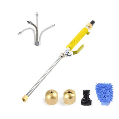 Garden Lawn Irrigation High Pressure Hose Spray Nozzle Car Wash Cleaning Tools Set (Yellow) - Watering & Irrigation by buy2fix | Online Shopping UK | buy2fix