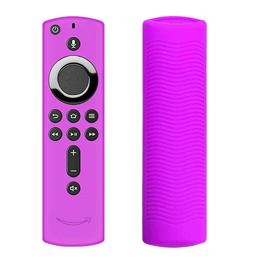 Non-slip Texture Washable Silicone Remote Control Cover for Amazon Fire TV Remote Controller (Purple) - Consumer Electronics by buy2fix | Online Shopping UK | buy2fix