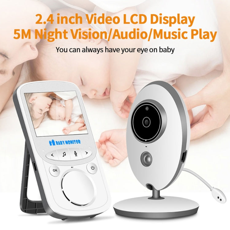 VB605 2.4 inch LCD 2.4GHz Wireless Surveillance Camera Baby Monitor, Support Two Way Talk Back, Night Vision(White) - Security by buy2fix | Online Shopping UK | buy2fix