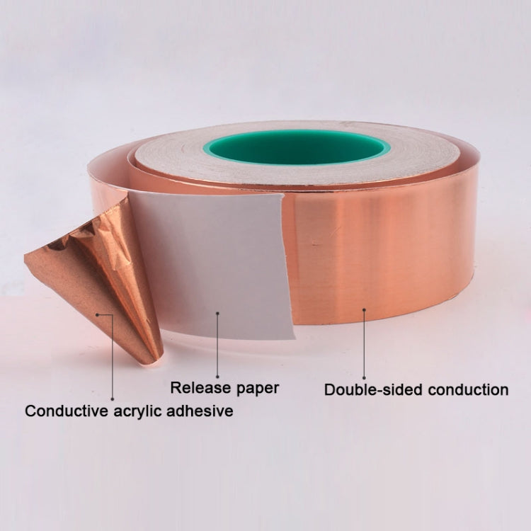 Pure Copper Double-sided Conductive Copper Foil Tape Signal Masking Tape, Size: 20m x 6mm - Home & Garden by buy2fix | Online Shopping UK | buy2fix