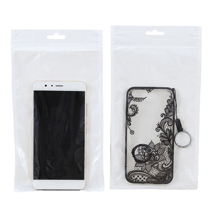 100 PCS 18cm x 26cm Hang Hole Clear Front White Pearl Jewelry Zip Lock Packaging Bag, Custom Printing and Size are welcome -  by buy2fix | Online Shopping UK | buy2fix