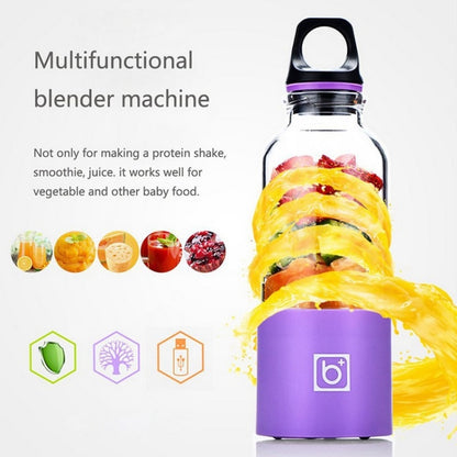 Bingo 500ml Mini Portable USB Rechargeable Electric Juicer Cup  Juicer Blender, 22000 Revolutions Per Minute(Purple) - Home & Garden by buy2fix | Online Shopping UK | buy2fix