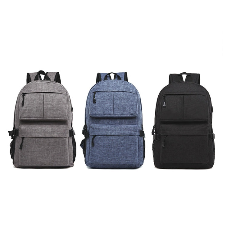 Universal Multi-Function Oxford Cloth Laptop Shoulders Bag Backpack with External USB Charging Port, Size: 46x32x12cm, For 15.6 inch and Below Macbook, Samsung, Lenovo, Sony, DELL Alienware, CHUWI, ASUS, HP(Grey) - Backpack by buy2fix | Online Shopping UK | buy2fix