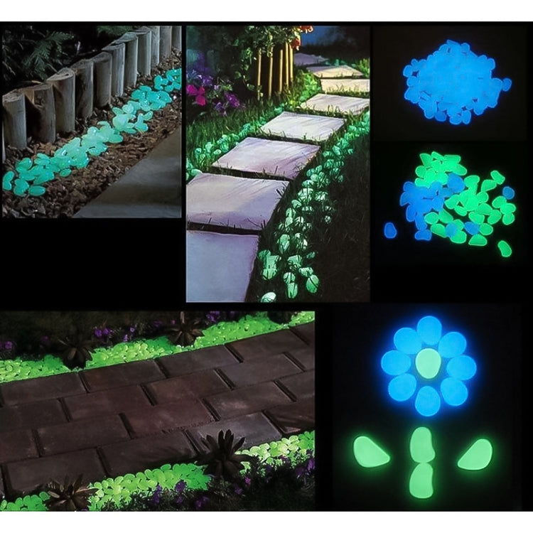 100 PCS Glow in The Dark Garden Pebbles for Walkways & Decoration and Plants Luminous Stones(White) - Home & Garden by buy2fix | Online Shopping UK | buy2fix