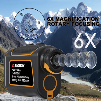 SNDWAY SW1000A Handheld Outdoor Waterproof Telescope Range Finder Distance Measurer, 1000m - Laser Rangefinder by SNDWAY | Online Shopping UK | buy2fix