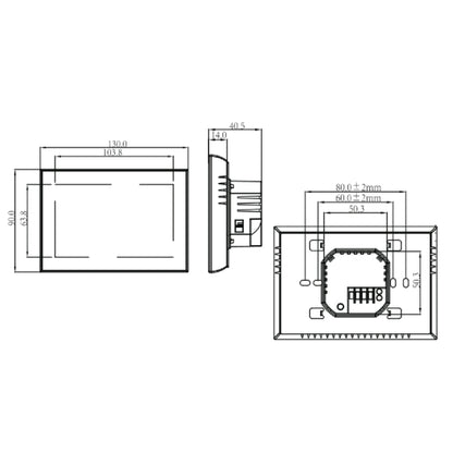 BHT-8000-GALW Control Water Heating Energy-saving and Environmentally-friendly Smart Home Negative Display LCD Screen Round Room Thermostat with WiFi(White) - Consumer Electronics by buy2fix | Online Shopping UK | buy2fix