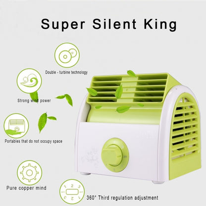 30W Turbine No Blade Mini Desktop Mute Fan for Dormitory / Bedroom / Living Room / Office, 3 Kinds Speed Modes, AC 220V(Green) - Consumer Electronics by buy2fix | Online Shopping UK | buy2fix