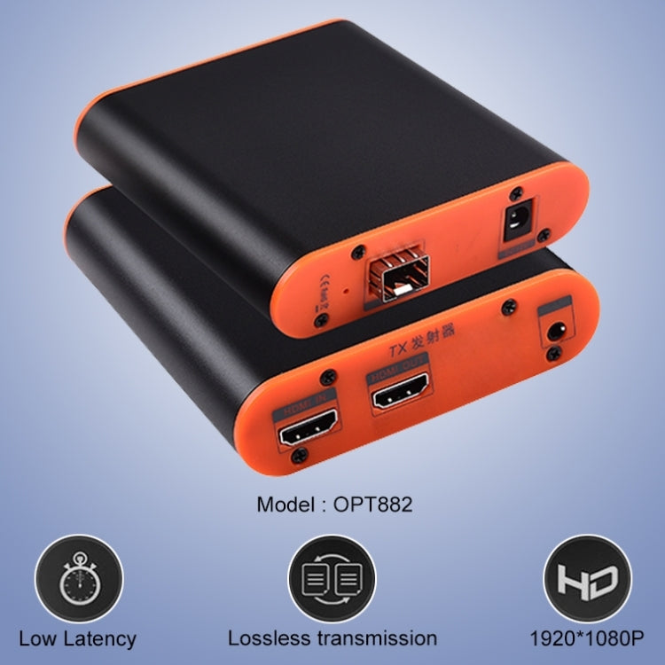 OPT882 HDMI Extender (Receiver & Sender) Fiber Optic Extender , Transmission Distance: 20KM (UK Plug) - Amplifier by buy2fix | Online Shopping UK | buy2fix