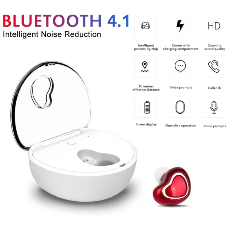 X7 Bluetooth 4.1 Mini Invisible Wireless Sports Bluetooth Earphone with Charging Box (White) - Bluetooth Earphone by buy2fix | Online Shopping UK | buy2fix