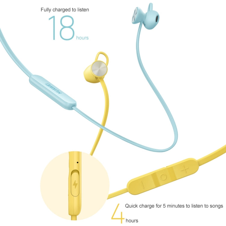 Original Huawei FreeLace Wireless Earphone Vibrant Edition (Muxi Yellow) - Neck-mounted Earphone by Huawei | Online Shopping UK | buy2fix