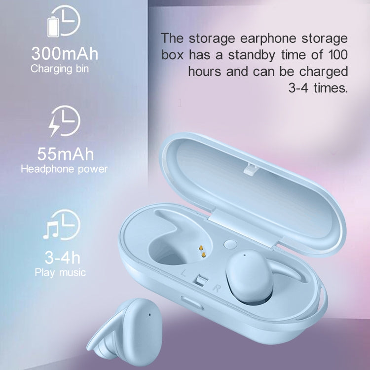 DT-7 IPX Waterproof Bluetooth 5.0 Wireless Bluetooth Earphone with 300mAh Magnetic Charging Box, Support Call(Black) - Bluetooth Earphone by buy2fix | Online Shopping UK | buy2fix