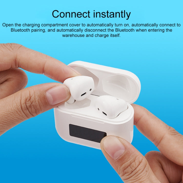 Pro 8 In-ear Touch Digital Display TWS Mini Wireless Bluetooth Earphone (White) - TWS Earphone by buy2fix | Online Shopping UK | buy2fix