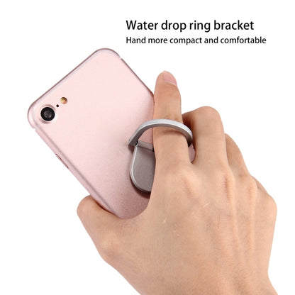 Universal 360 Degree Rotation Drops of water Style Ring Phone Holder Stand(Silver) - Apple Accessories by buy2fix | Online Shopping UK | buy2fix