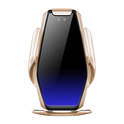 S7 15W QI 360 Degree Rotatable Infrared Induction Car Air Outlet Wireless Charging Mobile Phone Holder for 4.0-6.5 inch Mobile Phones(Gold) - In Car by buy2fix | Online Shopping UK | buy2fix