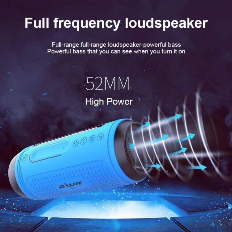 ZEALOT A1 Multifunctional Bass Wireless Bluetooth Speaker, Built-in Microphone, Support Bluetooth Call & AUX & TF Card & LED Lights (Blue) - Desktop Speaker by ZEALOT | Online Shopping UK | buy2fix