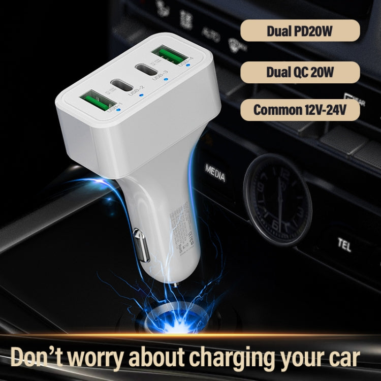WLX-K26 40W Dual PD + Dual QC Multi-function Car Charger - In Car by buy2fix | Online Shopping UK | buy2fix