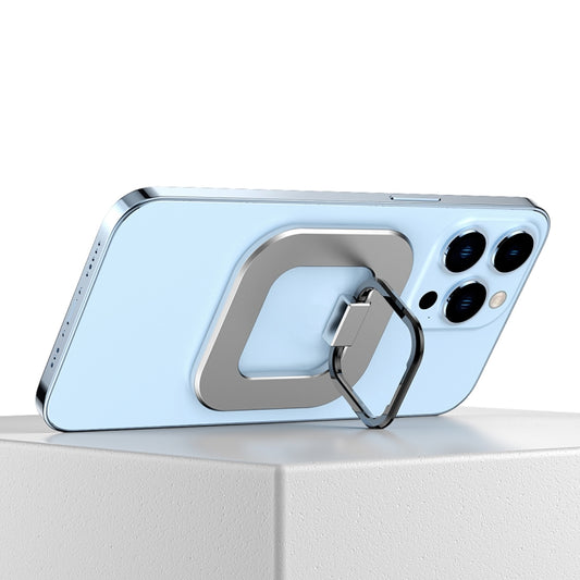 Magsafe Magnetic Mobile Phone Ring Holder (Black Silver) - Ring Holder by buy2fix | Online Shopping UK | buy2fix