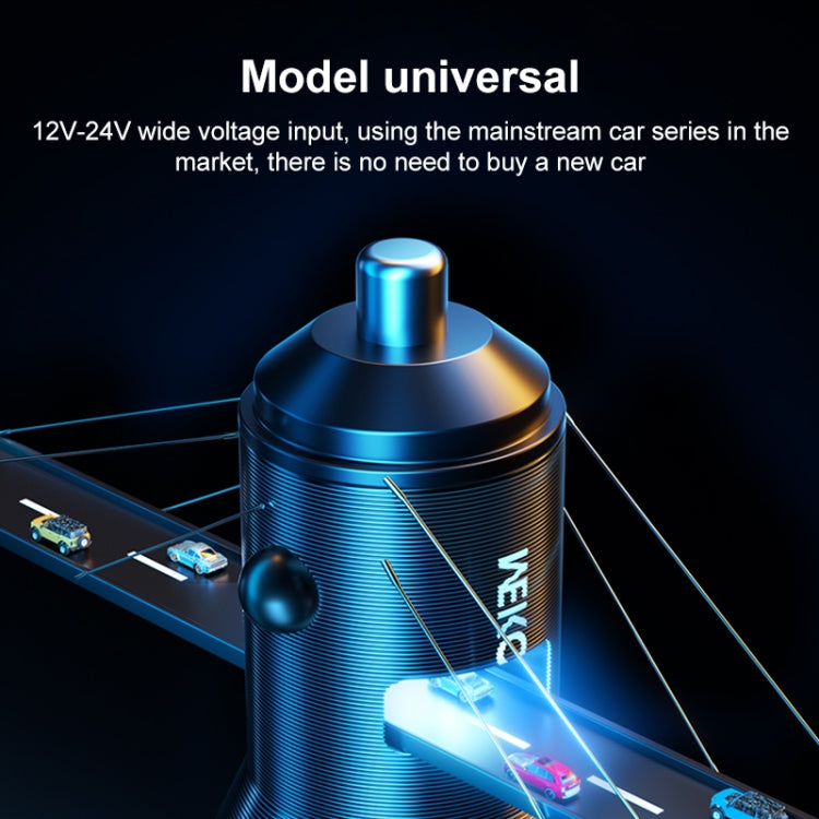 WK WP-C43 Staroad Series 15W Dual USB Car Charger (Black) - Car Charger by WK | Online Shopping UK | buy2fix