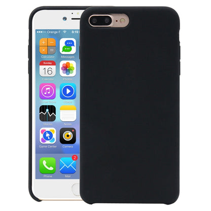 Pure Color Liquid Silicone Case for iPhone 8 Plus & 7 Plus(Black) - More iPhone Cases by buy2fix | Online Shopping UK | buy2fix