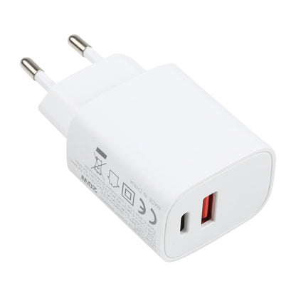 T087 20W USB-C / Type-C + USB Ports Fast Charging Travel Charger, EU Plug - Apple Accessories by buy2fix | Online Shopping UK | buy2fix