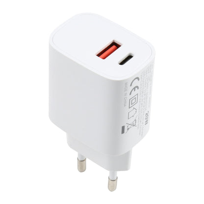 T087 20W USB-C / Type-C + USB Ports Fast Charging Travel Charger, EU Plug - Apple Accessories by buy2fix | Online Shopping UK | buy2fix