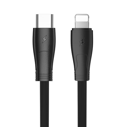 WK WDC-100 1m 2.0A Output Speed Pro Series PD 18W Fast Charging USB-C / Type-C to 8 Pin Data Sync Charging Cable (Black) - Normal Style Cable by WK | Online Shopping UK | buy2fix