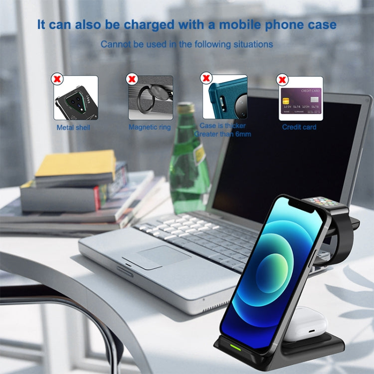 C200 3 in 1 QI Wireless Charger for iPhone & AirPods & Apple Watch - Apple Accessories by buy2fix | Online Shopping UK | buy2fix