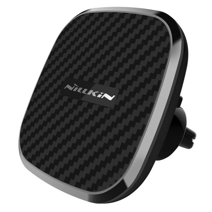 NILLKIN MC027 Car Air Outlet Vent Mount Clamp Holder 10W Fast Charging Qi Magnetic Wireless Charger(Black) - Wireless Charger Holders by NILLKIN | Online Shopping UK | buy2fix