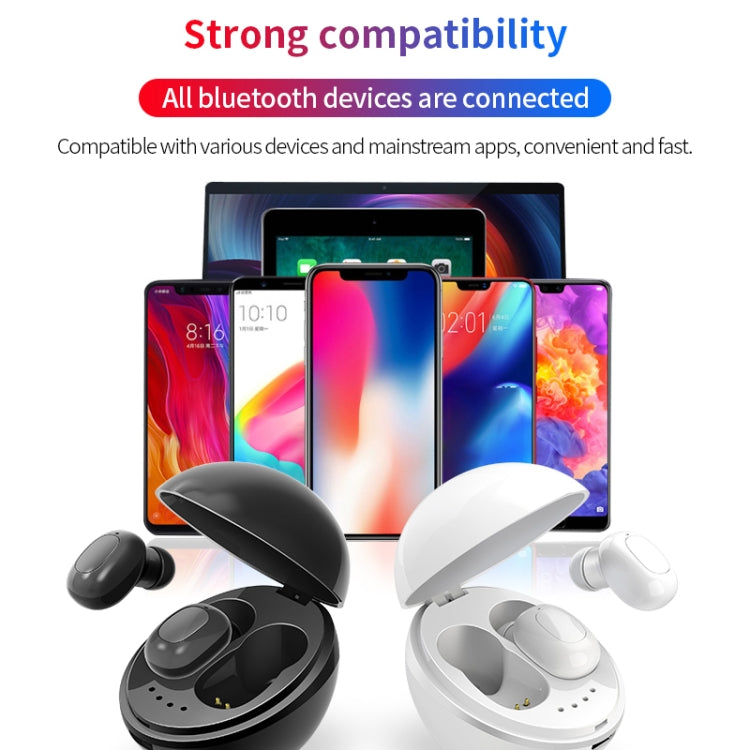 A10 TWS Space Capsule Shape Wireless Bluetooth Earphone with Magnetic Charging Box & Lanyard, Support HD Call & Automatic Pairing Bluetooth(White) - TWS Earphone by buy2fix | Online Shopping UK | buy2fix