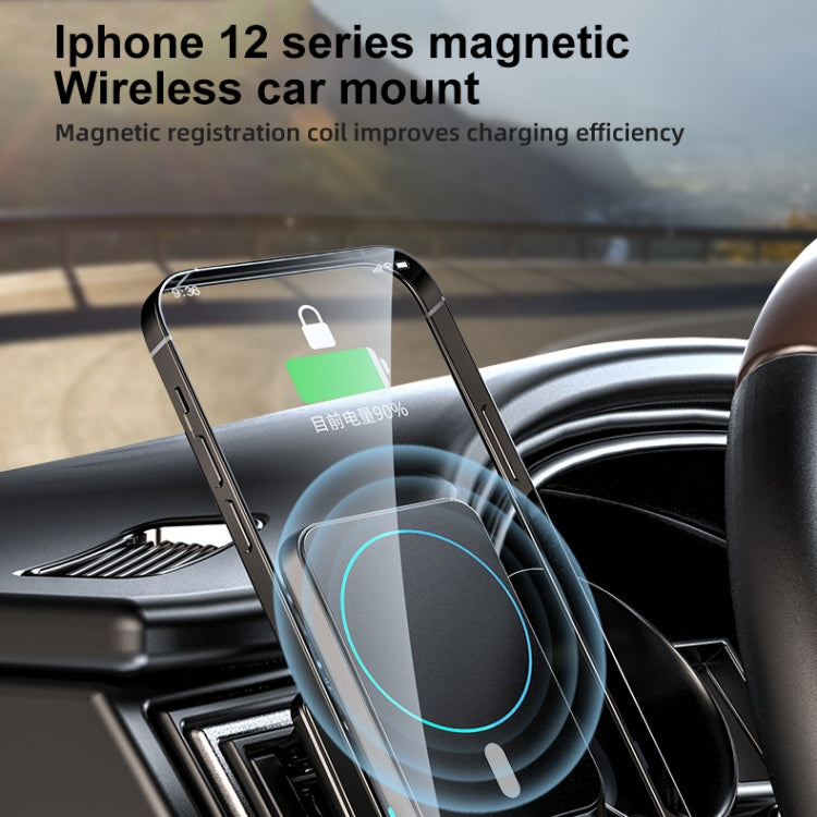 JJT-969 15W Max Output Magnetic Car Air Outlet Bracket Wireless Charger(Blue) - In Car by buy2fix | Online Shopping UK | buy2fix