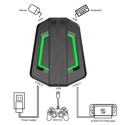 HXSJ P6 Keyboard Mouse Converter -  by HXSJ | Online Shopping UK | buy2fix