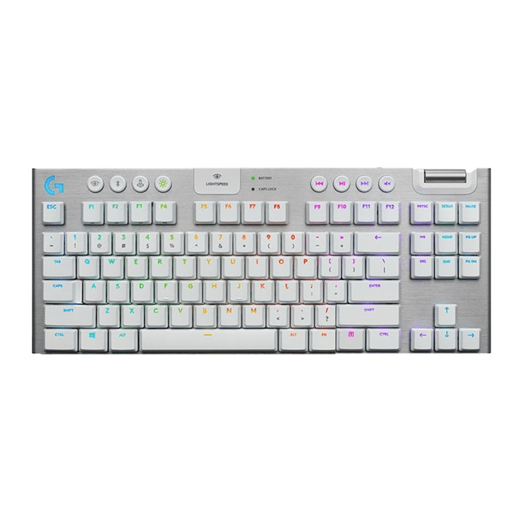 Logitech G913 TKL Wireless RGB Mechanical Gaming Keyboard (GL-Tactile)(White) - Wireless Keyboard by Logitech | Online Shopping UK | buy2fix