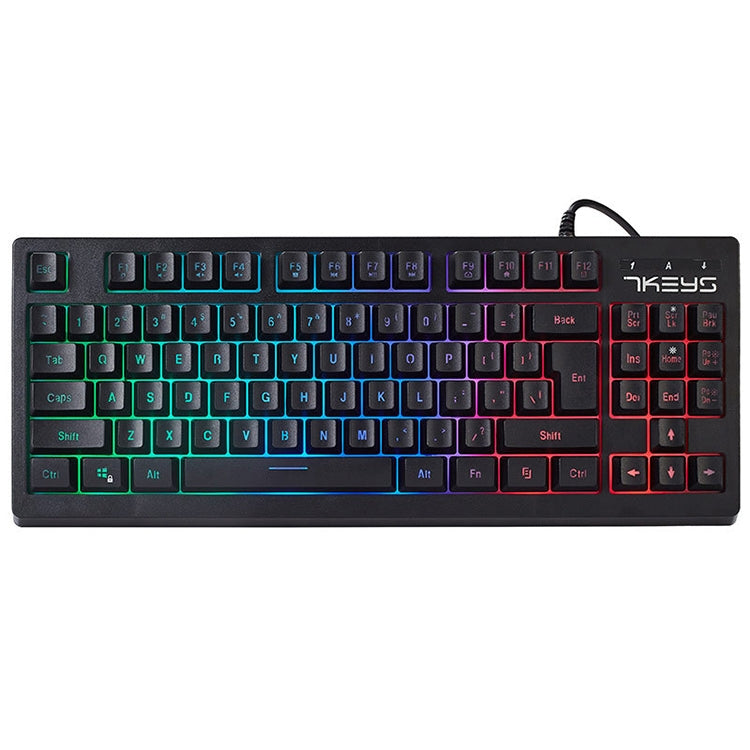 PK-870 USB Port RGB Lighting Mechanical Gaming Wired Keyboard (Black) - Wired Keyboard by buy2fix | Online Shopping UK | buy2fix