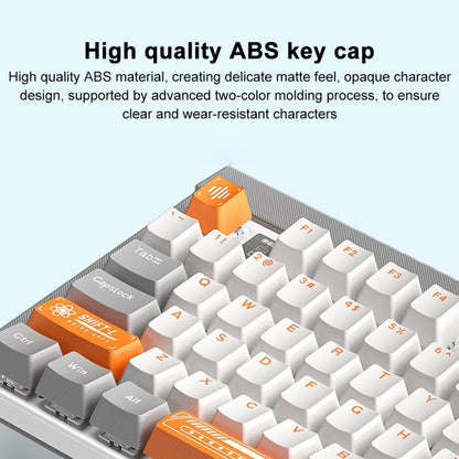 AULA F3050 2.4G Wireless Dual Mode Mechanical Keyboard,Red Shaft(Green) - Wireless Keyboard by AULA | Online Shopping UK | buy2fix