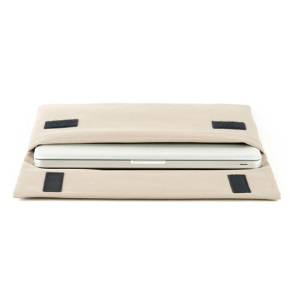 POFOKO E200 Series Polyester Waterproof Laptop Sleeve Bag for 14-15.4 inch Laptops (Beige) - 15 inch by POFOKO | Online Shopping UK | buy2fix