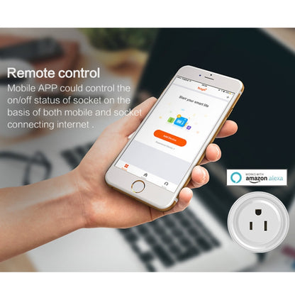 10A Round Shape WiFi Mini Plug APP Remote Control Timing Smart Socket Works with Alexa & Google Home, AC 100-240V, US Plug - Consumer Electronics by buy2fix | Online Shopping UK | buy2fix