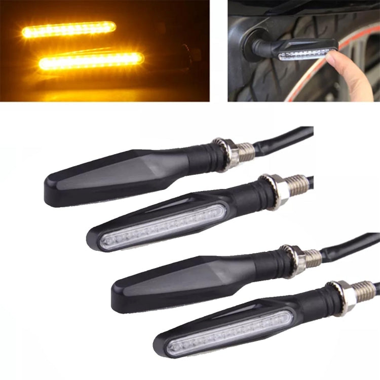 4 PCS DC 12V Motorcycle 12-LED Turn Signal Indicators Blinker Light, (Yellow Light) - Turn Signal by buy2fix | Online Shopping UK | buy2fix