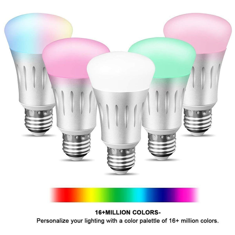 JH-G05 E27 7W WiFi Smart LED Light Bulb, 6000K+RGB 600LM Works with Alexa & Google Home, AC 175-255V(Silver) - Smart Light Bulbs by buy2fix | Online Shopping UK | buy2fix