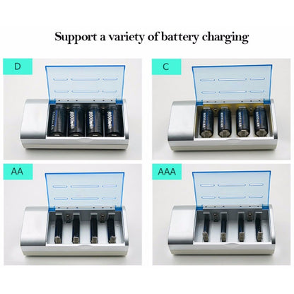 AC 100-240V 4 Slot Battery Charger for AA & AAA & C / D Size Battery, UK Plug - Consumer Electronics by buy2fix | Online Shopping UK | buy2fix