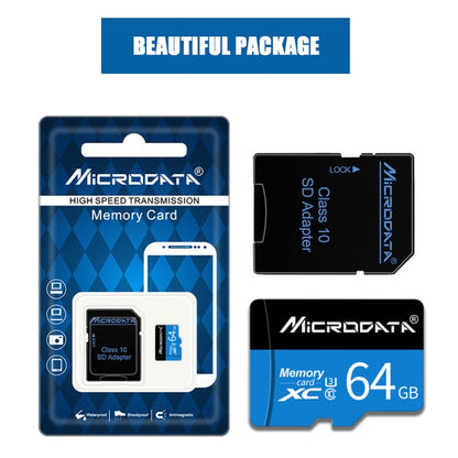 MICRODATA 64GB U3 Blue and Black TF(Micro SD) Memory Card - Micro SD Card by MiCRODATA | Online Shopping UK | buy2fix