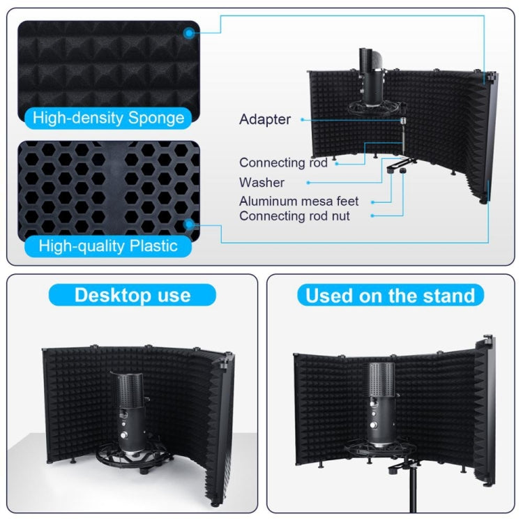 TEYUN S5 Microphone Soundproof Cover Windproof and Sound-absorbing Accessories(Black) - Windshield by TEYUN | Online Shopping UK | buy2fix