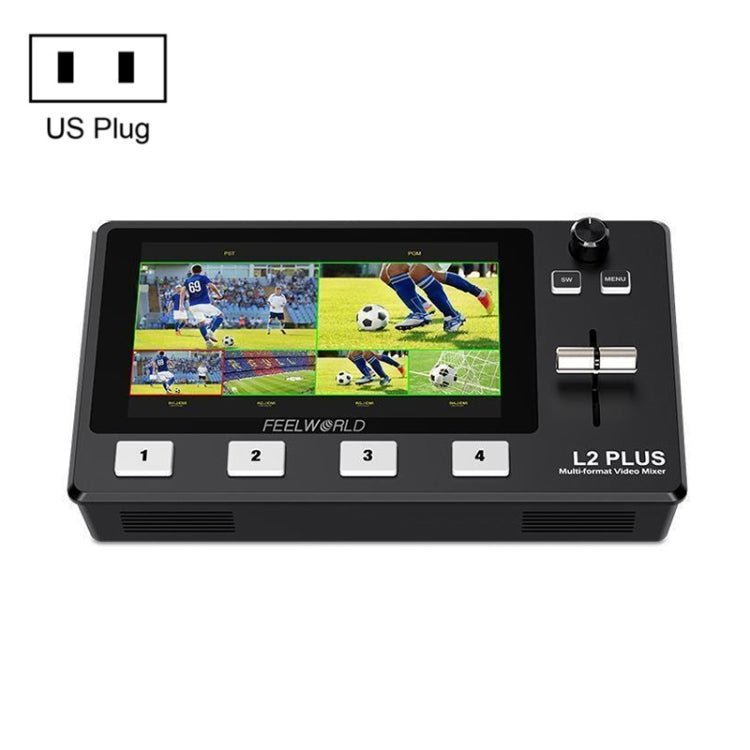 FEELWORLD L2 Plus Multi-camera Video Mixer Switcher with 5.5 inch Screen(US Plug) - Consumer Electronics by FEELWORLD | Online Shopping UK | buy2fix