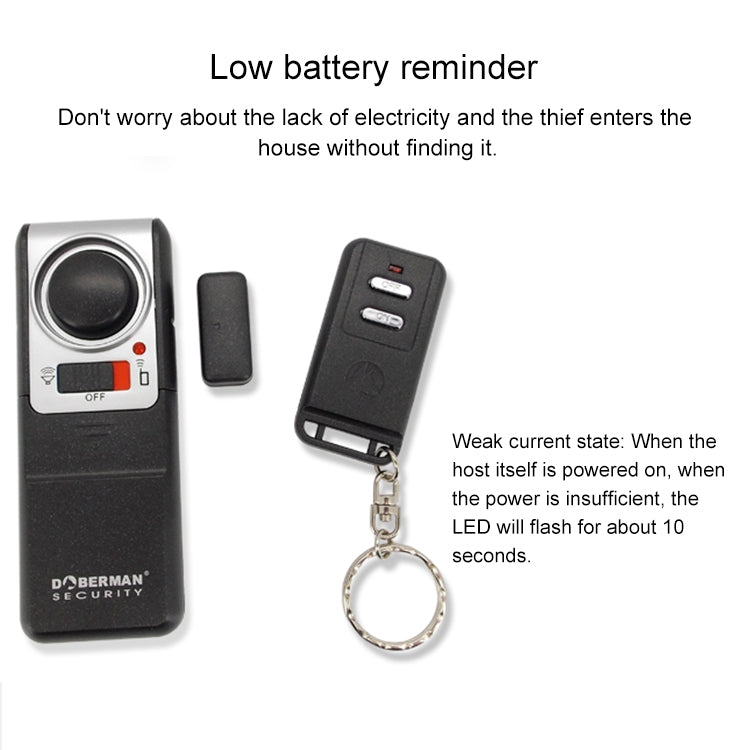 DOBERMAN SE-0137 4 in 1 Household Anti-theft Door and Window Magnetic Spring Sensor Super Loud Simple Alarm Set - Security by buy2fix | Online Shopping UK | buy2fix