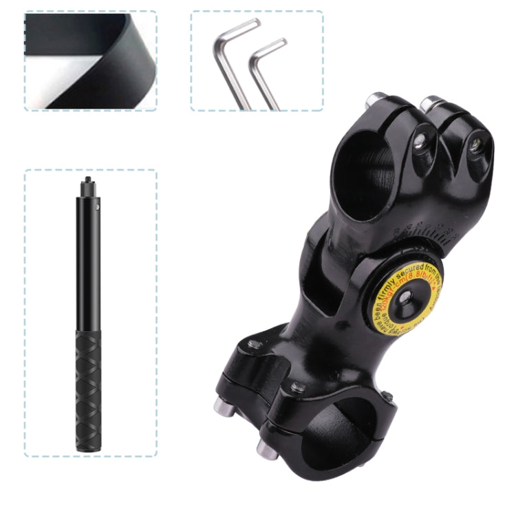 Motorcycle Bicycle Handlebar Fixture Mount Camera Bracket Adapter with Monopod Stand(Black) - In Car by buy2fix | Online Shopping UK | buy2fix
