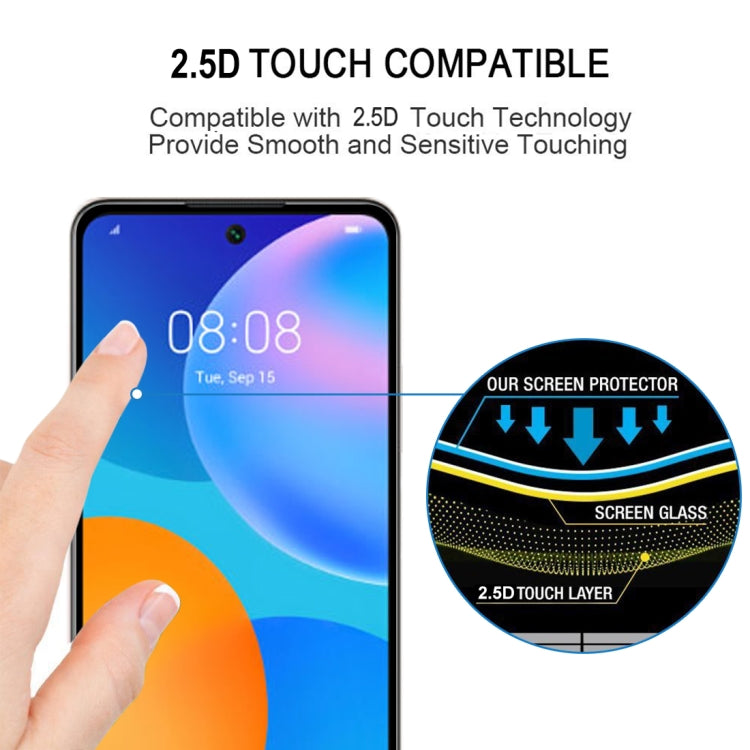 For Huawei P Smart 2021 25 PCS Full Glue Full Screen Tempered Glass Film - Huawei Tempered Glass by PINWUYO | Online Shopping UK | buy2fix