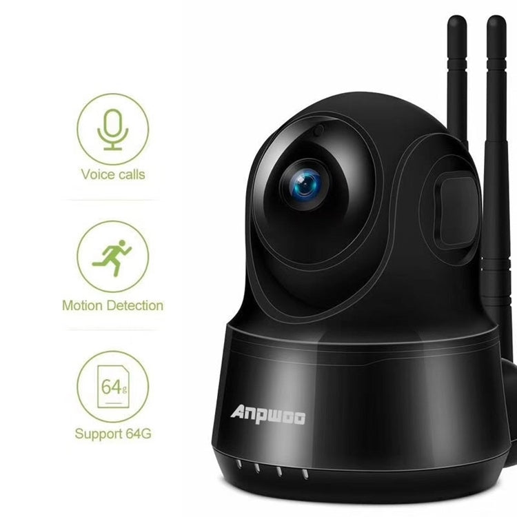 Anpwoo Guardian 2.0MP 1080P 1/3 inch CMOS HD WiFi IP Camera, Support Motion Detection / Night Vision(Black) - Security by Anpwoo | Online Shopping UK | buy2fix